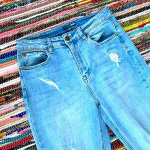 Fashion Nova Distressed Crop Jeans-#1906